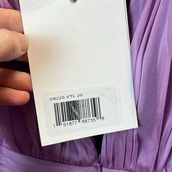 Mac Duggal 68225 Light Purple Chiffon Ruched Illusion Raglan Sleeve Ruffle Gown - Picture 13 of 14